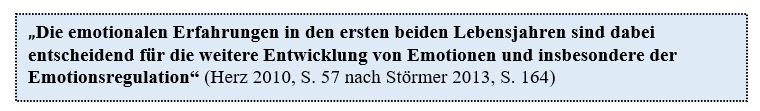 Tabelle miteinem Zitat zu Emotionen